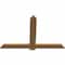 Ekena Millwork Eugene Smooth Timber Gable Bracket, Western Red Cedar, 60"W x 40"H x 1 1/2"D x 5 1/2"F, 16/12 Pitch GBW060X40X0206EUG00SWR - alternate 2